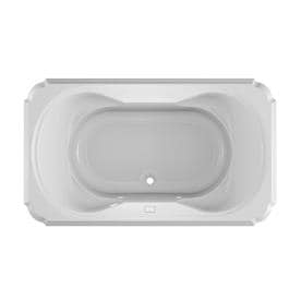 Jacuzzi Marineo 72-in White Acrylic Bathtub with Center Drain