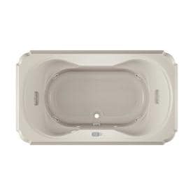 Jacuzzi Marineo 72-in Oyster Acrylic Drop-In Whirlpool Tub And Air Bath with Center Drain