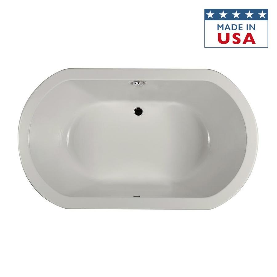Jacuzzi Anza Oyster Acrylic Oval Drop In Bathtub With Center Jacuzzi Anza Oyster Acrylic Oval Drop In Bathtub With Center Drain Common 42