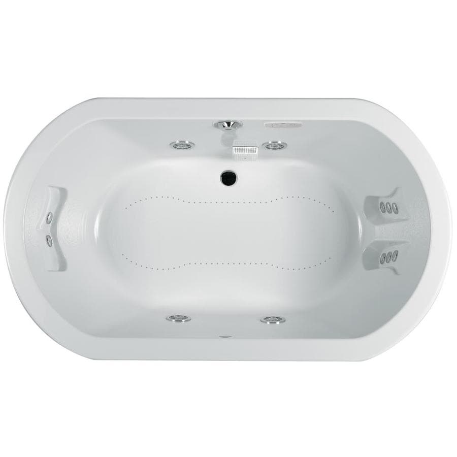 Shop Jacuzzi Anza 60-in White Acrylic Oval Center Drain ...