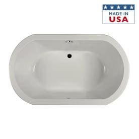 JACUZZI ANZA 66 in. x 36 in. Oval Soaking Bathtub with Center Drain in Oyster