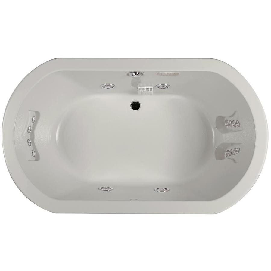 Jacuzzi Anza 66in Oyster Acrylic Oval Center Drain DropIn Whirlpool