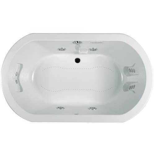 Jacuzzi Anza 36-in W x 66-in L White Acrylic Oval Center ...