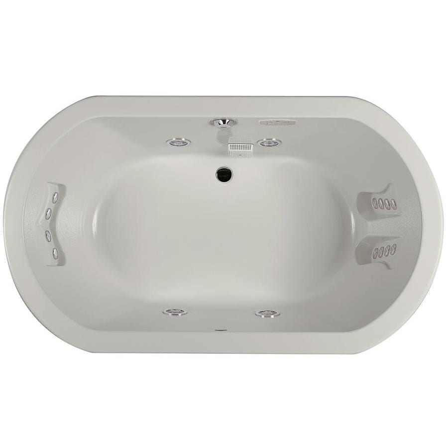 Jacuzzi Anza 72 In Oyster Acrylic Oval Center Drain Drop In