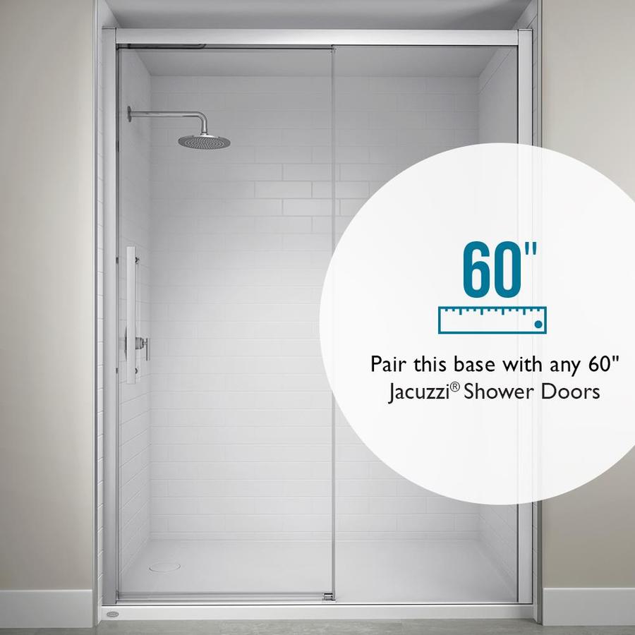 Jacuzzi PRIMO Black Acrylic Shower Base 42-in W x 60-in L with Center ...