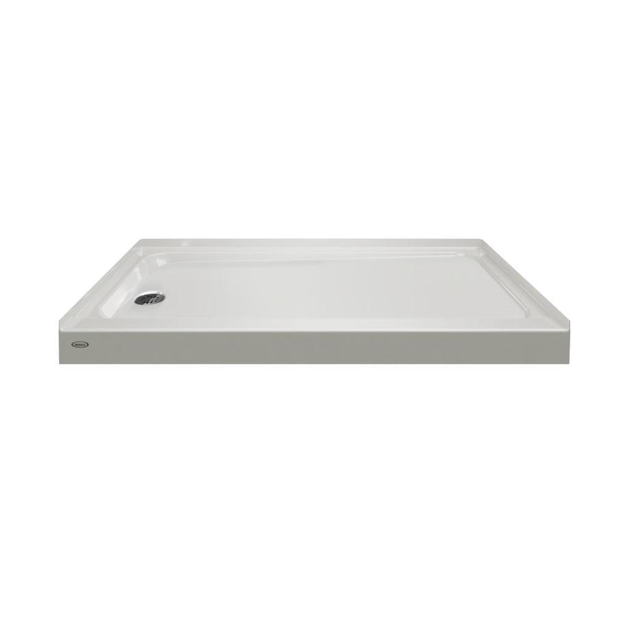 Jacuzzi PRIMO Oyster Acrylic Shower Base 30in W x 60in L with Left Drain at