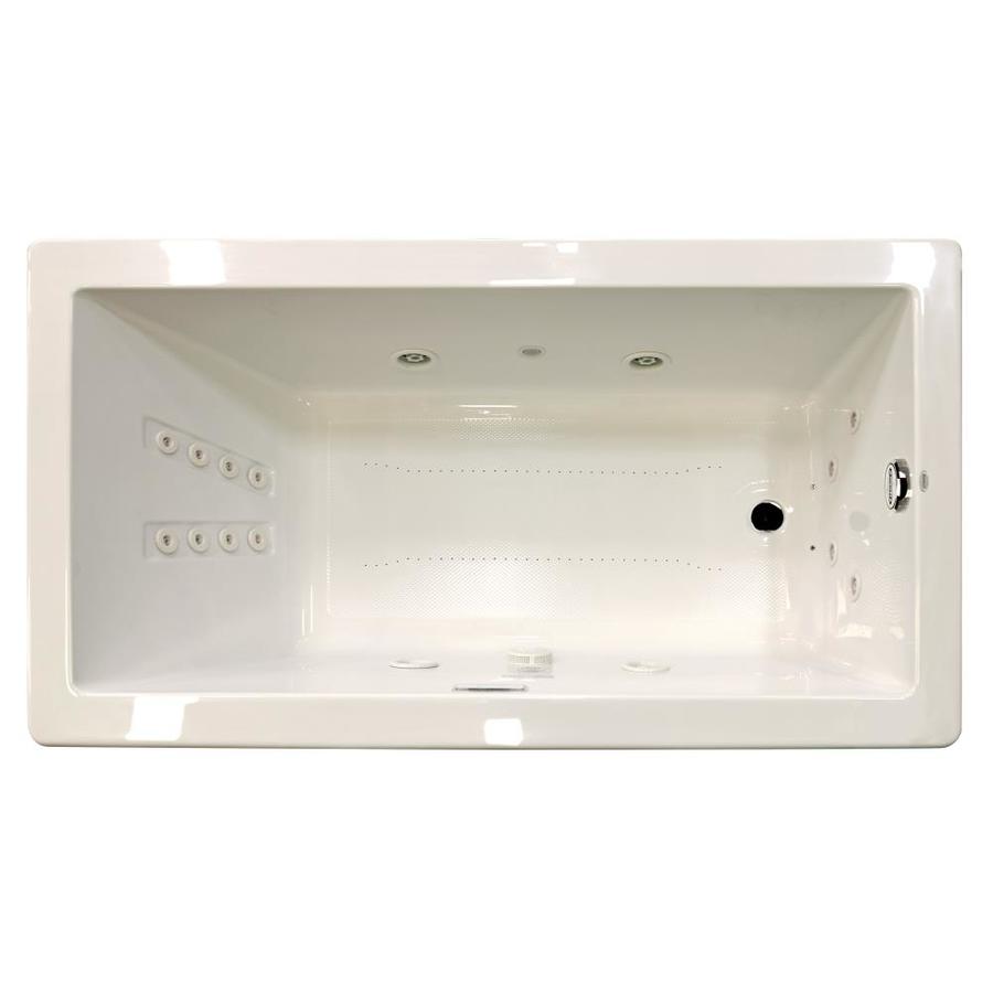 Jacuzzi Solna 42-in W x 72-in L Oyster Acrylic Rectangular Reversible Drain