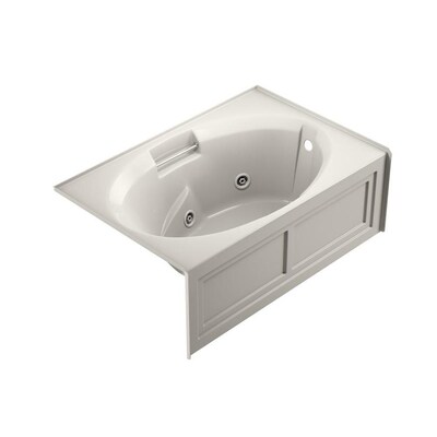 lowes celia jacuzzi bathtub oyster drain hand right alcove rectangular whirlpool acrylic