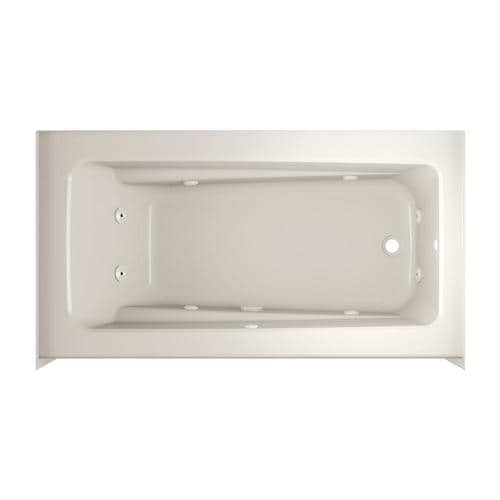 Jacuzzi Primo 32in W x 60in L Oyster Acrylic Rectangular Right Drain