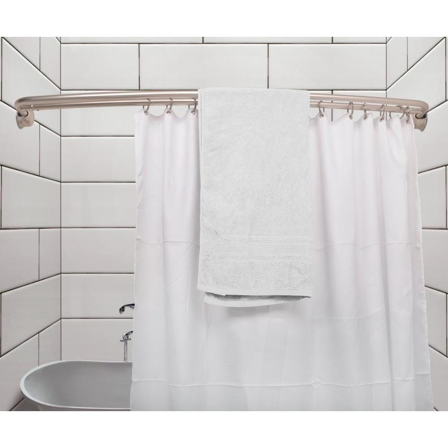 Jacuzzi 60 In To 72 In Brushed Nickel Fixed Double Curve Shower Rod In The Shower Rods Department At Lowes Com