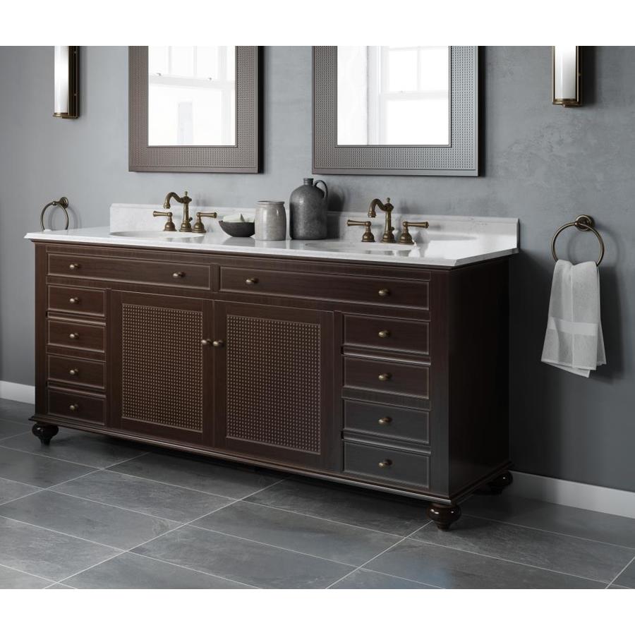 Bathroom Jacuzzi Barrea 72 In Espresso Double Sink Bathroom Vanity With White Cararra Marble Natural Marble Top Hulezug