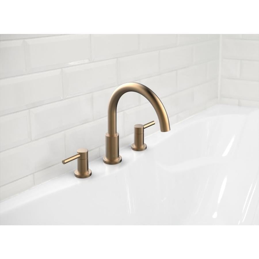 jacuzzi duncan bronze 2 handle residential deck mount roman bathtub faucet