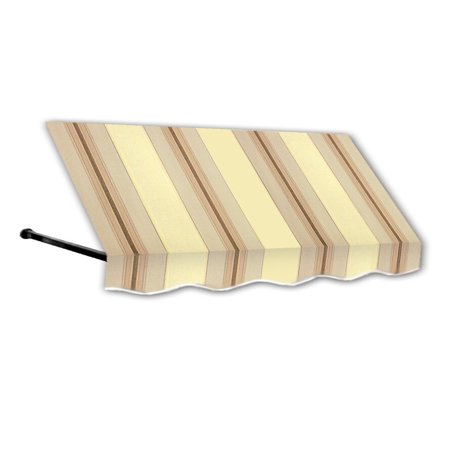Awntech 10 Ft 4 1 2 In Wide X 3 Ft Projection Gray Cream Black