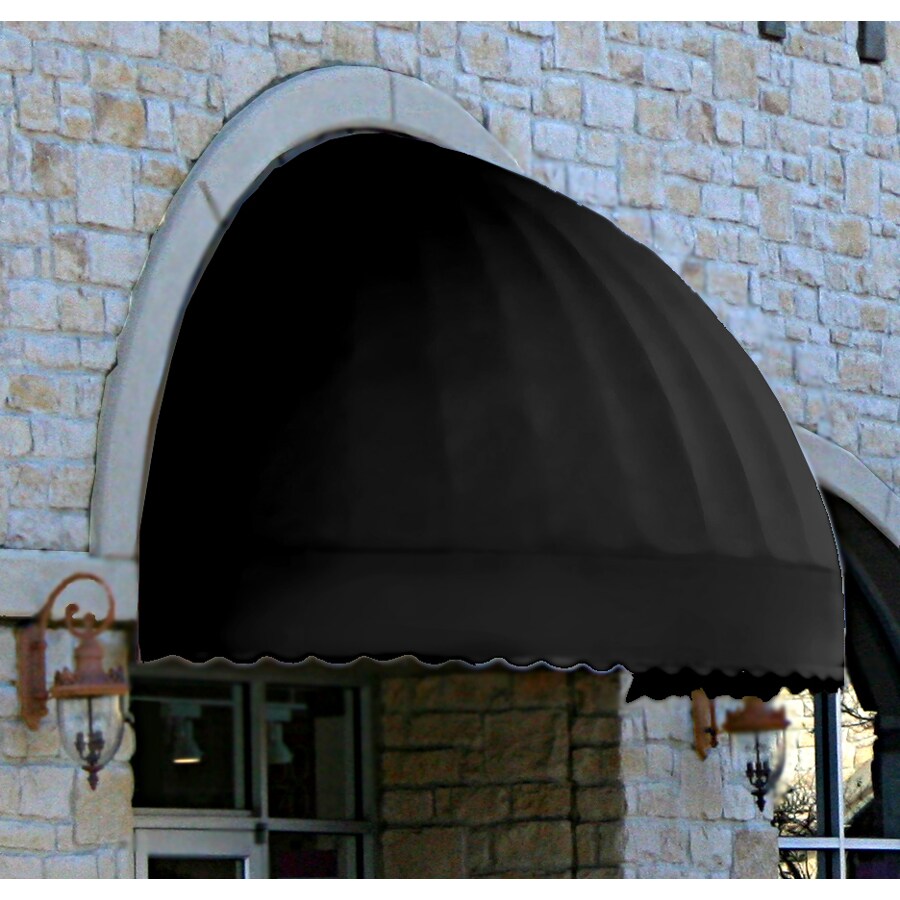 Awntech® IRB7-K 7' Beauty-Mark® Bostonian Inset (66"H x 59"D) Window / Entry Awning - Black