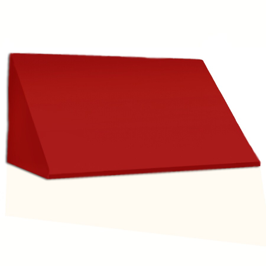 Shop Awntech 645 In Wide X 24 In Projection Red Solid Slope Window