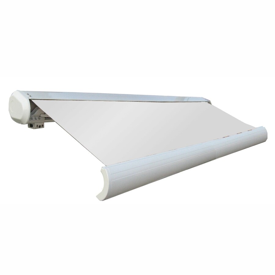 Awntech 120in Wide x 96in Projection Solid Slope Patio Awning in the