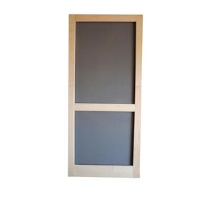 Screen Tight Natural Wood Hinged Single Bar Screen Door (Common: 36-in x 80-in; Actual: 36-in x 80-in)