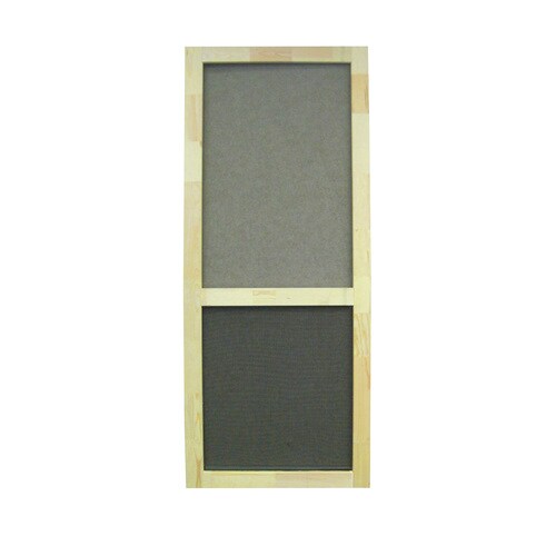 Screen Tight Natural Wood Frame Hinged Screen Door (Actual 32in x 80