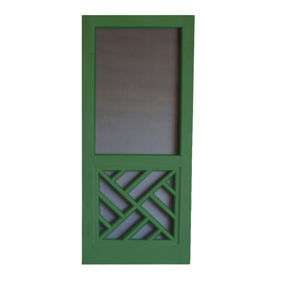 Screen Tight WCND32GR Favorite Green Wood Hinged Single