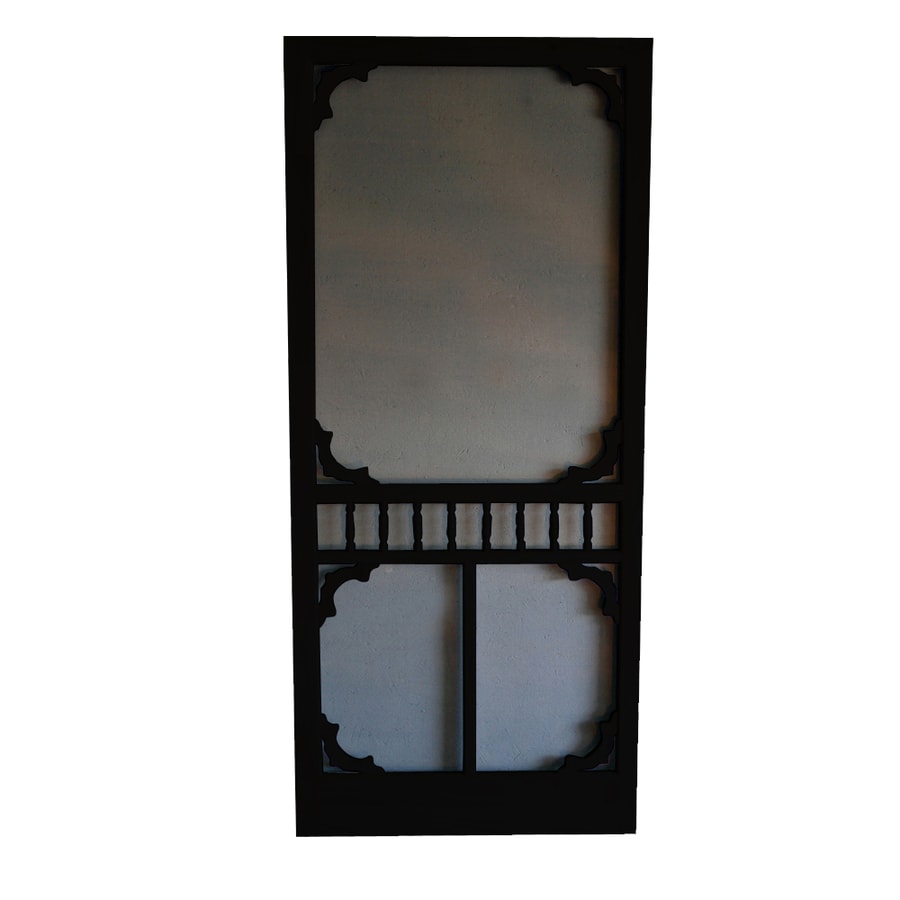 Screen Tight Colonial Black Wood Screen Door Common 32 In X 80 In