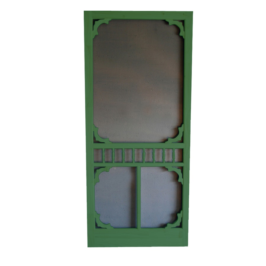 Screen Tight Colonial Favorite Green Wood Screen Door