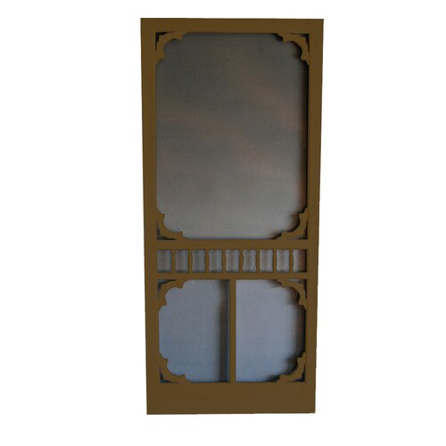 Screen Tight Colonial Oxford Brown Wood Screen Door 32in x 80