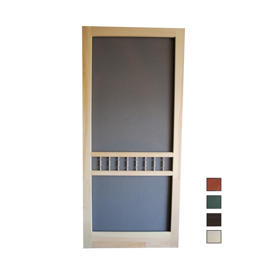 Screen Tight 30 In Wood Screen Door At Lowes Com