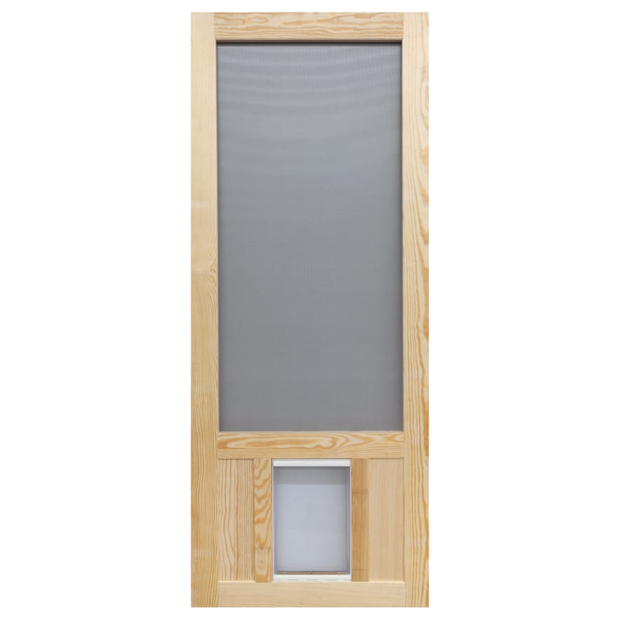 Screen Tight Chesapeake Wood Fiberglass Frame Hinged Pet Door