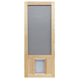 Screen door with doggie door built in lowes