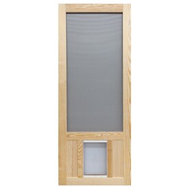 Screen door with doggie door built in lowes