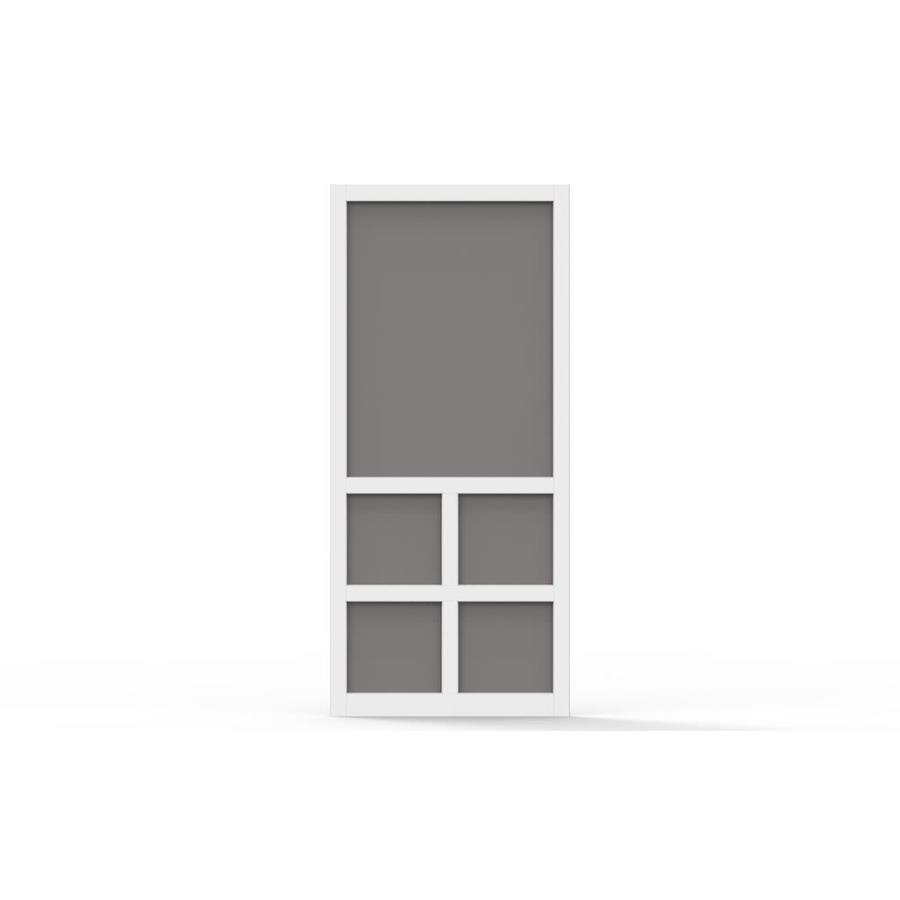Screen Tight White Frame Cross Bar Screen Door Actual 36 In X 80
