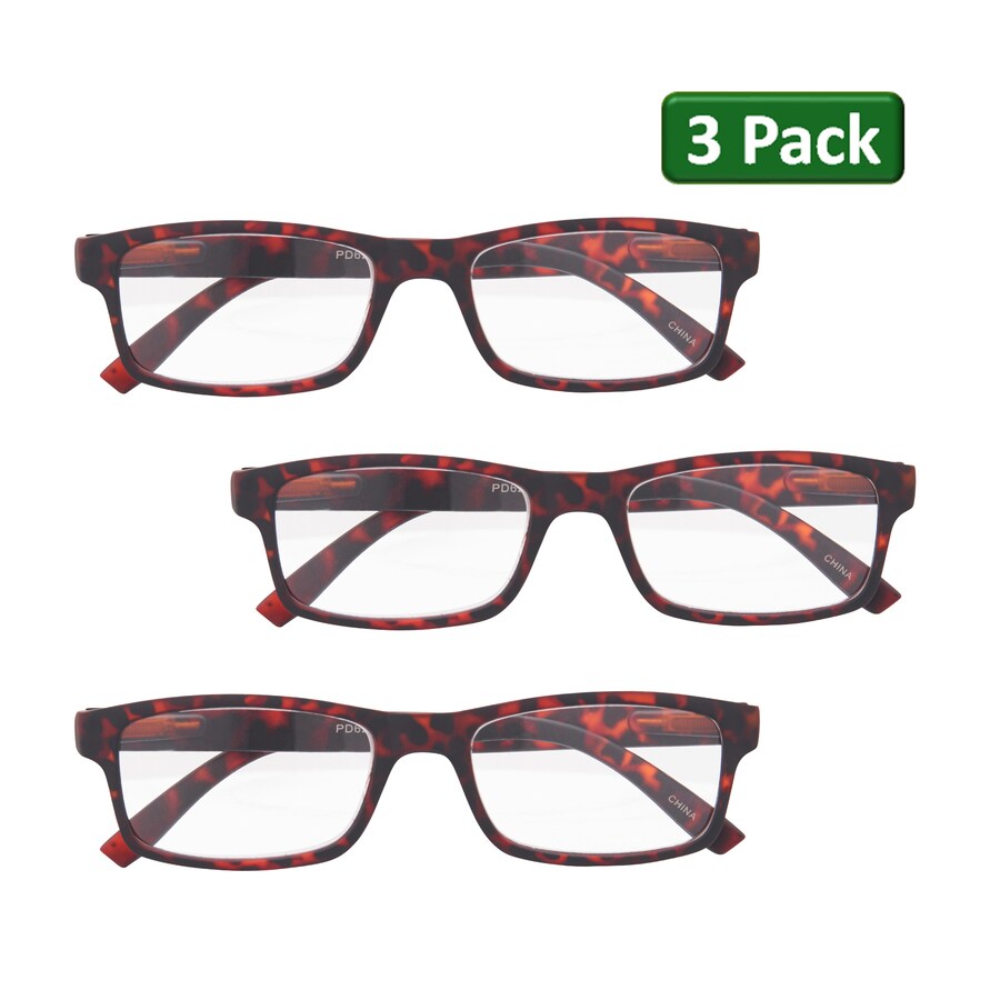 Hillman 3 Pack Reading Glasses Retro Tortoise 2.0 Magnification in the Sunglasses & Glasses