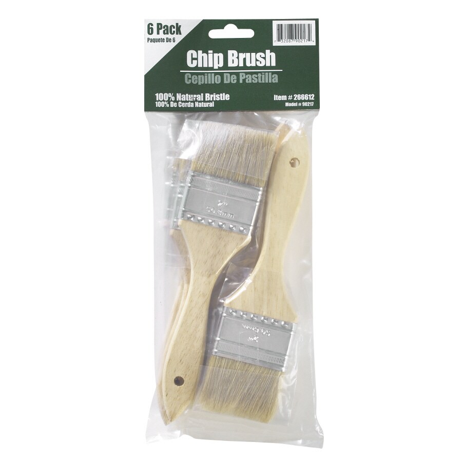 Project Source 6Pack Natural Bristle Flat Sash Paint Brushes