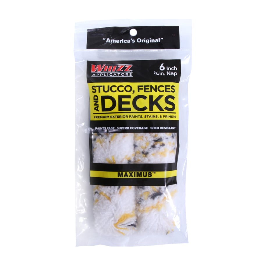 WHIZZ MAXIMUS Stucco, Fences, and Decks 2Pack 6in x 3/4in Woven Polyamide Paint Roller Cover