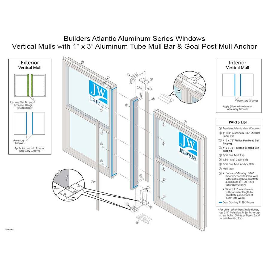 JELDWEN 373/8" x 1" White Window Joining Kit at