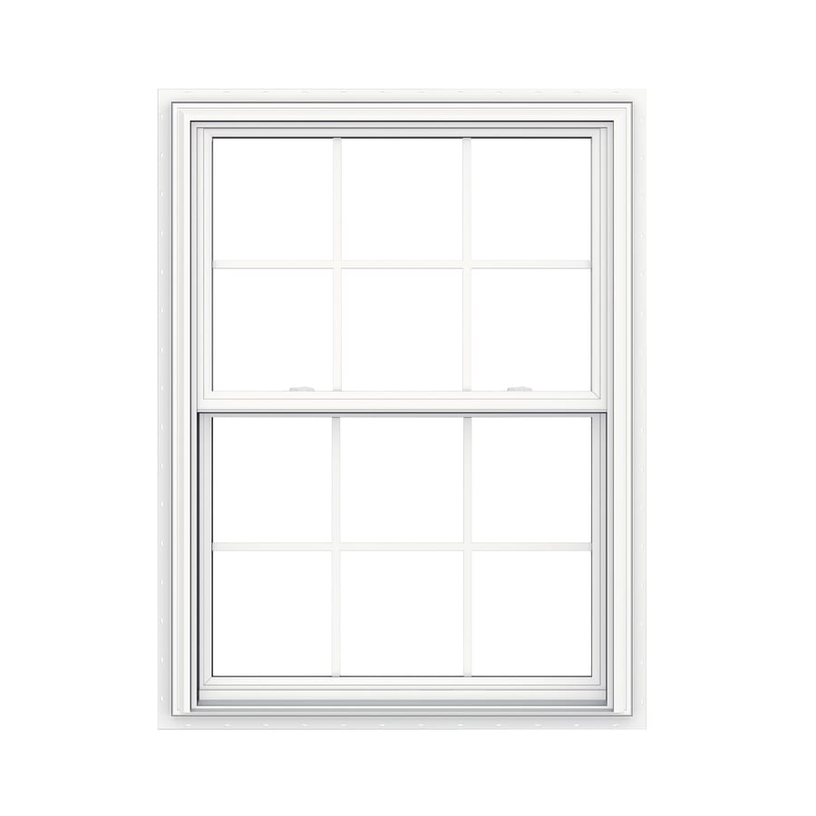 Jeld Wen V 2500 Vinyl New Construction White Exterior Double Hung