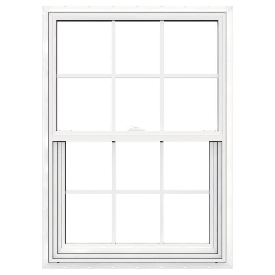 Shop JELD-WEN V2500 Vinyl Double Pane Double Strength Single Hung ...