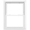 JELD-WEN Flat Casing Vinyl New Construction White Exterior Double Hung ...