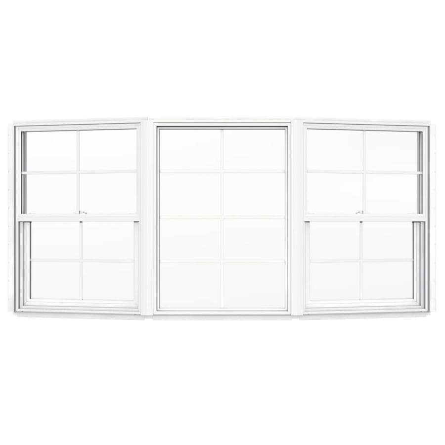 Jeld Wen V 2500 Single Hung Vinyl New Construction White Bow Window Jeld Wen V 2500 Single Hung Vinyl New Construction White Bow Window