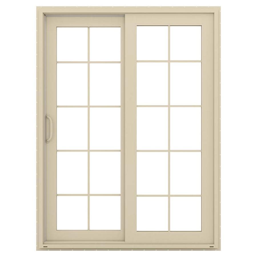 Jeld Wen Simulated Divided Light Almond Vinyl Left Hand Sliding