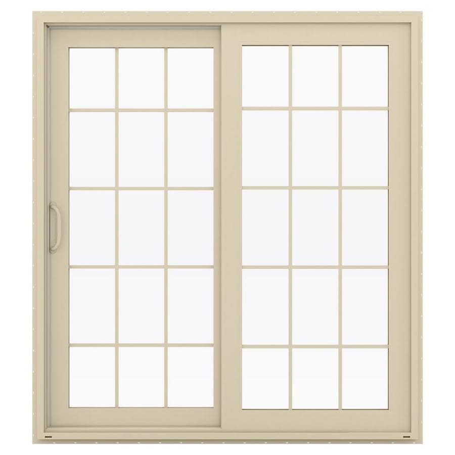 Jeld Wen Simulated Divided Light Almond Vinyl Left Hand Sliding