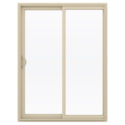 Jeld Wen Clear Glass Almond Vinyl Left Hand Sliding Double Door