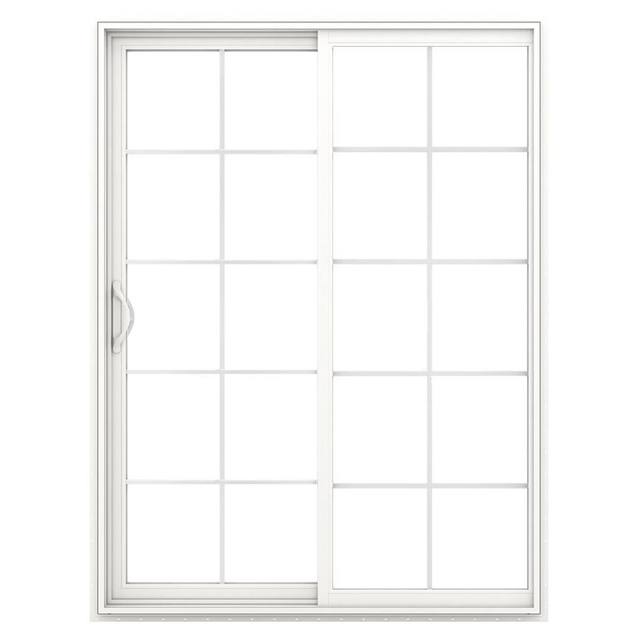 Jeld Wen V 2500 71 5 In 10 Lite Glass Vinyl Sliding Patio Door