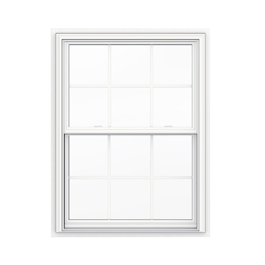 JELD-WEN Premium Atlantic Vinyl Vinyl Double Pane Impact Single Hung ...