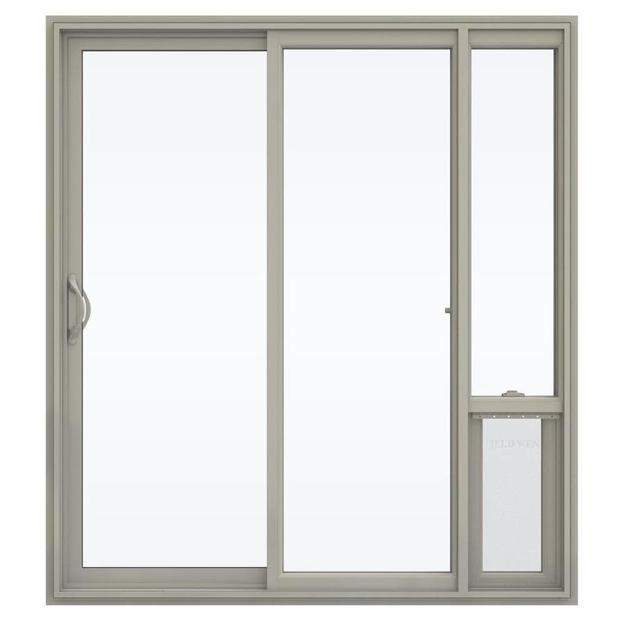 Jeld Wen Clear Glass Desert Sand Vinyl Left Hand Sliding Double