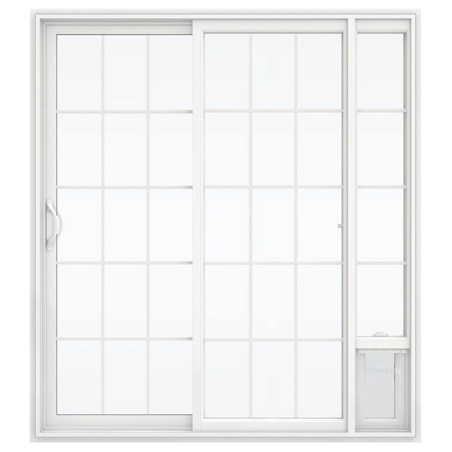 JELDWEN Grilles Between The Glass White Vinyl LeftHand Sliding Double