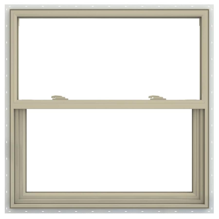 Shop JELD-WEN V-2500 Vinyl Double Pane Annealed Single Hung Window ...