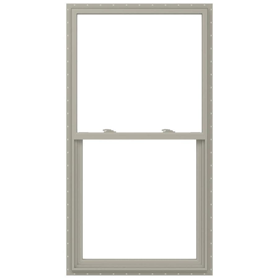Jeld Wen V 2500 Vinyl New Construction Desert Sand Exterior Single