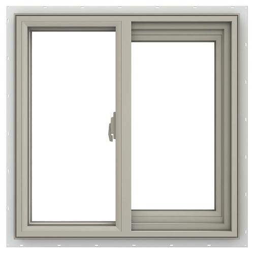 JELD-WEN V-2500 Right-Operable Vinyl New Construction Desert Sand ...