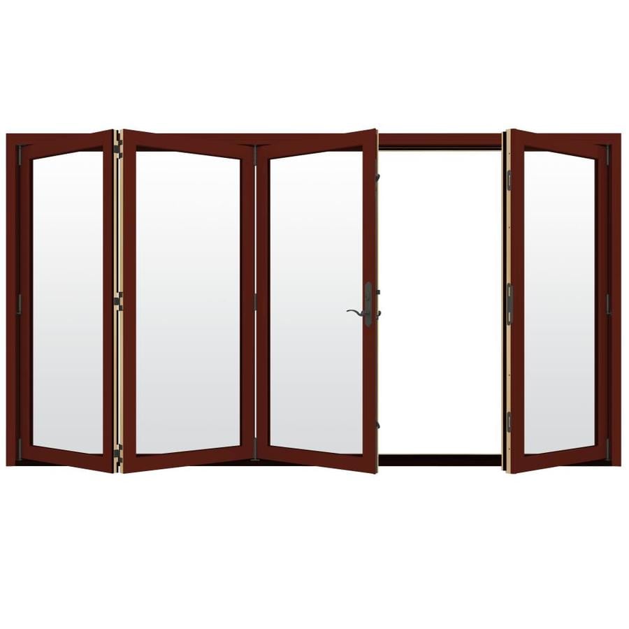 Jeld Wen Folding Clear Glass Mesa Red Clad Wood Left Hand Outswing